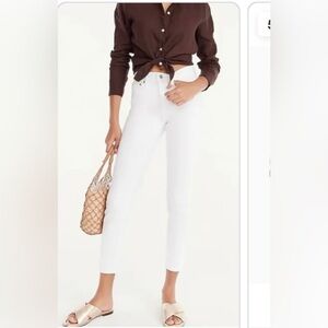 J. crew denim 9” high rise white toothpick jeans sz 27P
